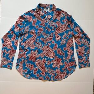 XiRENA Paisley Button Down Shirt, women’s size SMALL